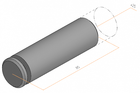 Ось D25х85